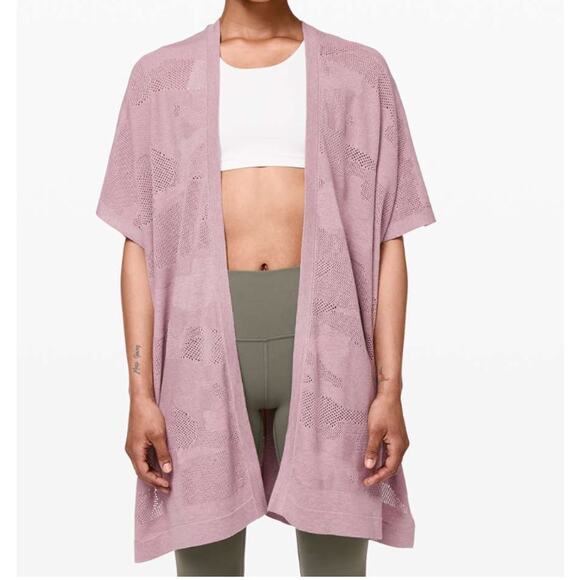 Lululemon Athletica Find Your Light Wrap Heathered Vintage Mauve Pink Silk Blend - Picture 1 of 10